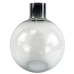 100cm Artificial Yellow Lily Black Eucalyptus Glass Ball Vase