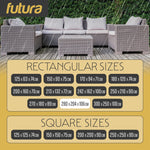 Rectangular Waterproof Garden Furniture Cover, Outdoor Patio Weatherproof Rattan Sofa Shield | 280 x 204 x 106cm | Black