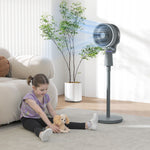 Pedestal Fan, Air Circulation Fan With Oscillating, Tilt | One Size | Grey
