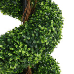 2 Pack Artificial Topiary Spiral Boxwood Tree Fake Plant