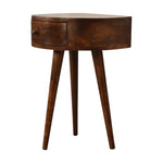 Solid Wood Chestnut Semi Circle Bedside
