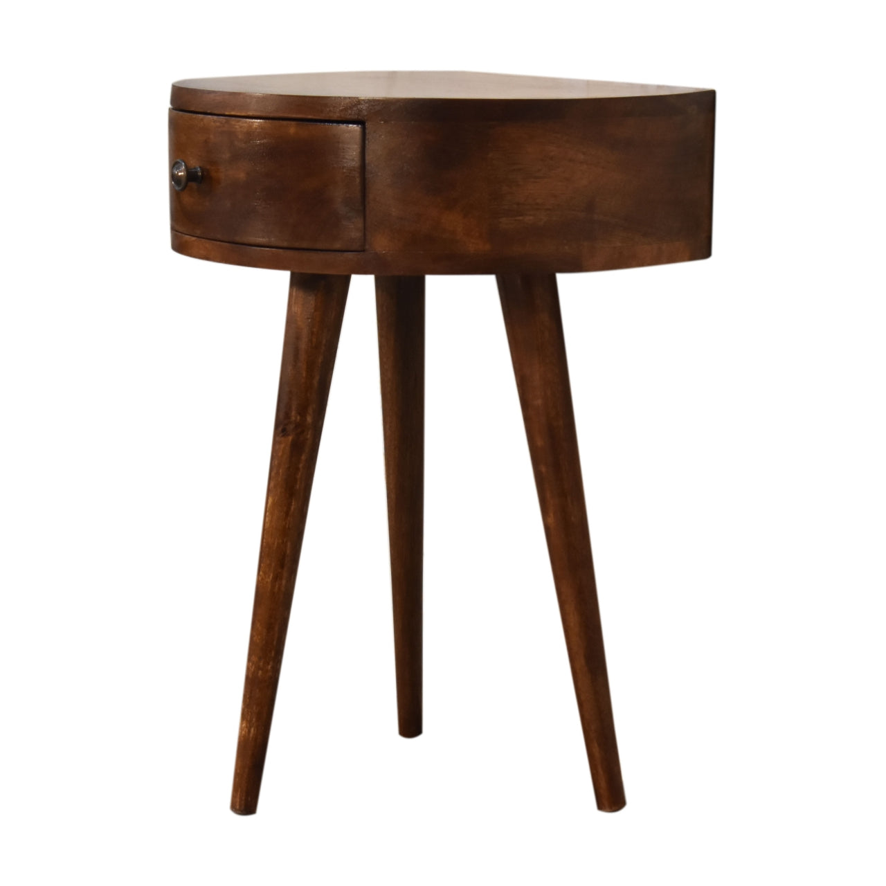 Solid Wood Chestnut Semi Circle Bedside