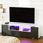 Tv Unit For Tvs Up To 60" With Led Lights | Gray