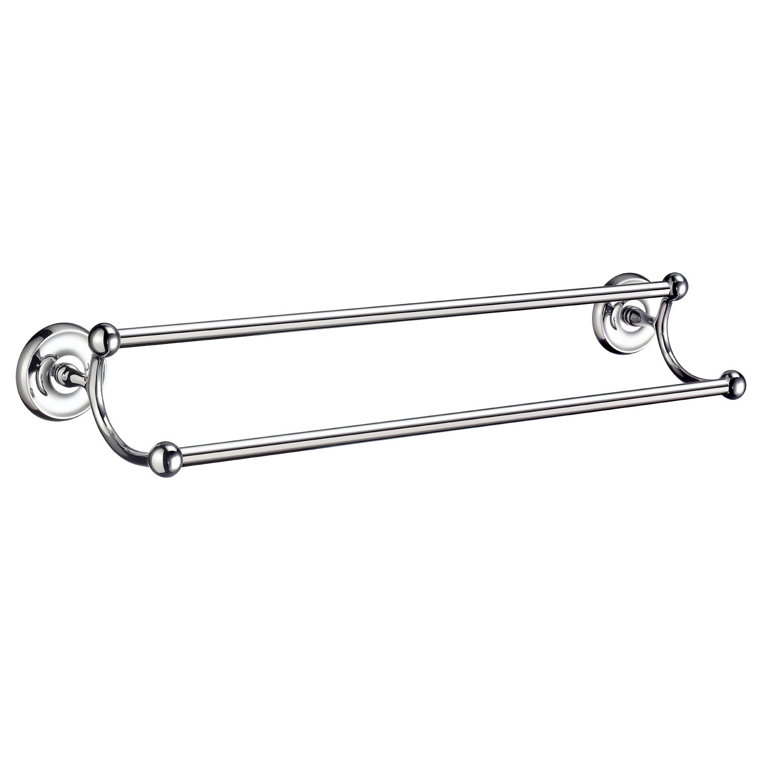 Towel Rail Wall Mounted Bathroom Storage Non Rust Brass | Double | Polished Chrome