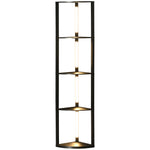 Corner Floor Lamp With Dimmable Warm White Led Light | One Size | Black