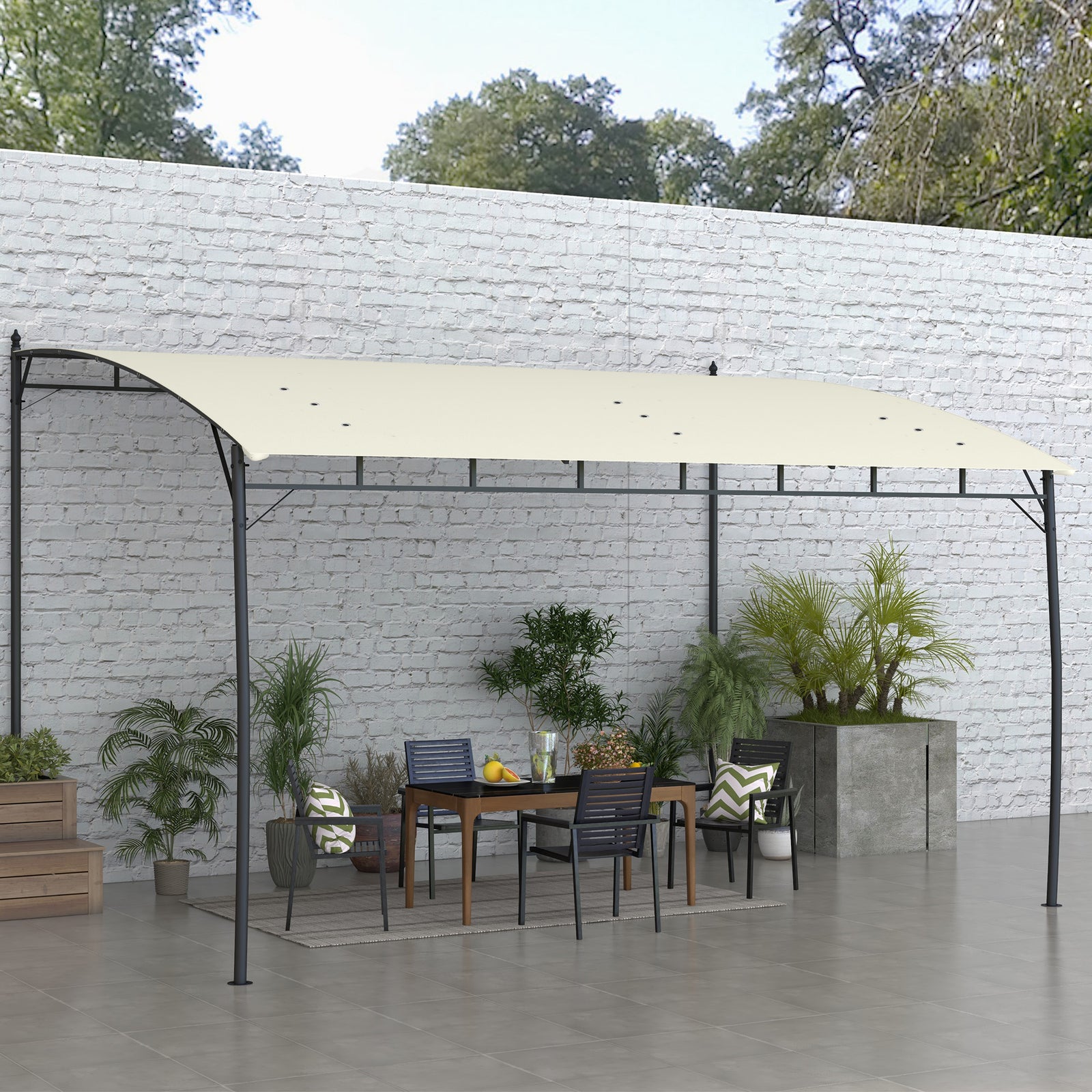3 X 4m Metal Pergola, Outdoor Gazebo Uv-resistant
