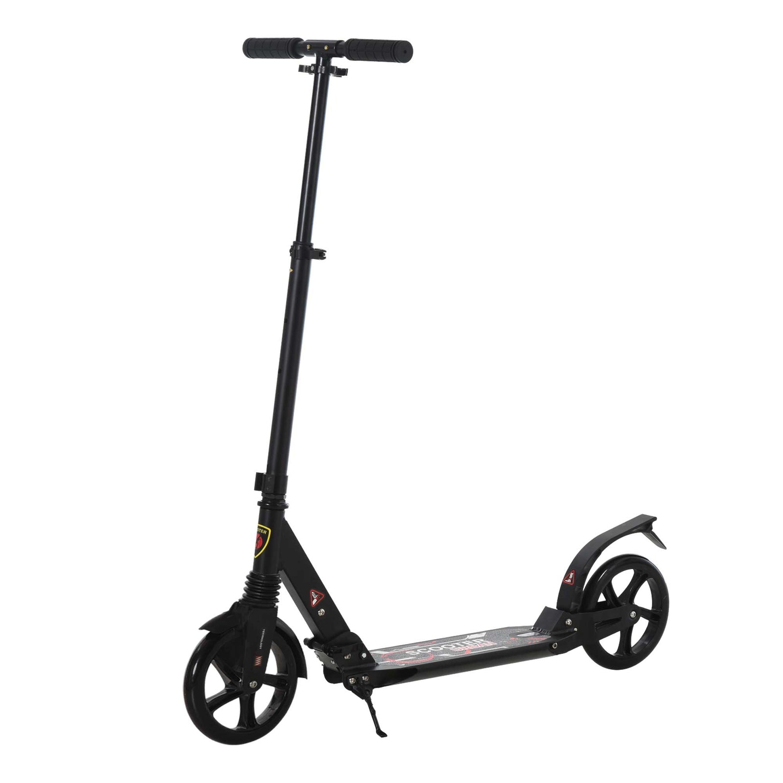 Folding Kick Scooter 2 Big Wheels Adjustable  Adult Teens | Black