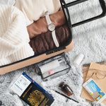 56x45x25cm Large Cabin Carry On Case - Overhead Luggage Suitcase - 4 Spinner Wheels - Abs Hard Shell Cabin Bag | Cabin | Champagne