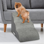 Dog Stairs For Bed, High Density Foam Pet Step Ramp For Sofa, Dogs & Cats, 2,3 & 4 Steps | 4 Step | Grey