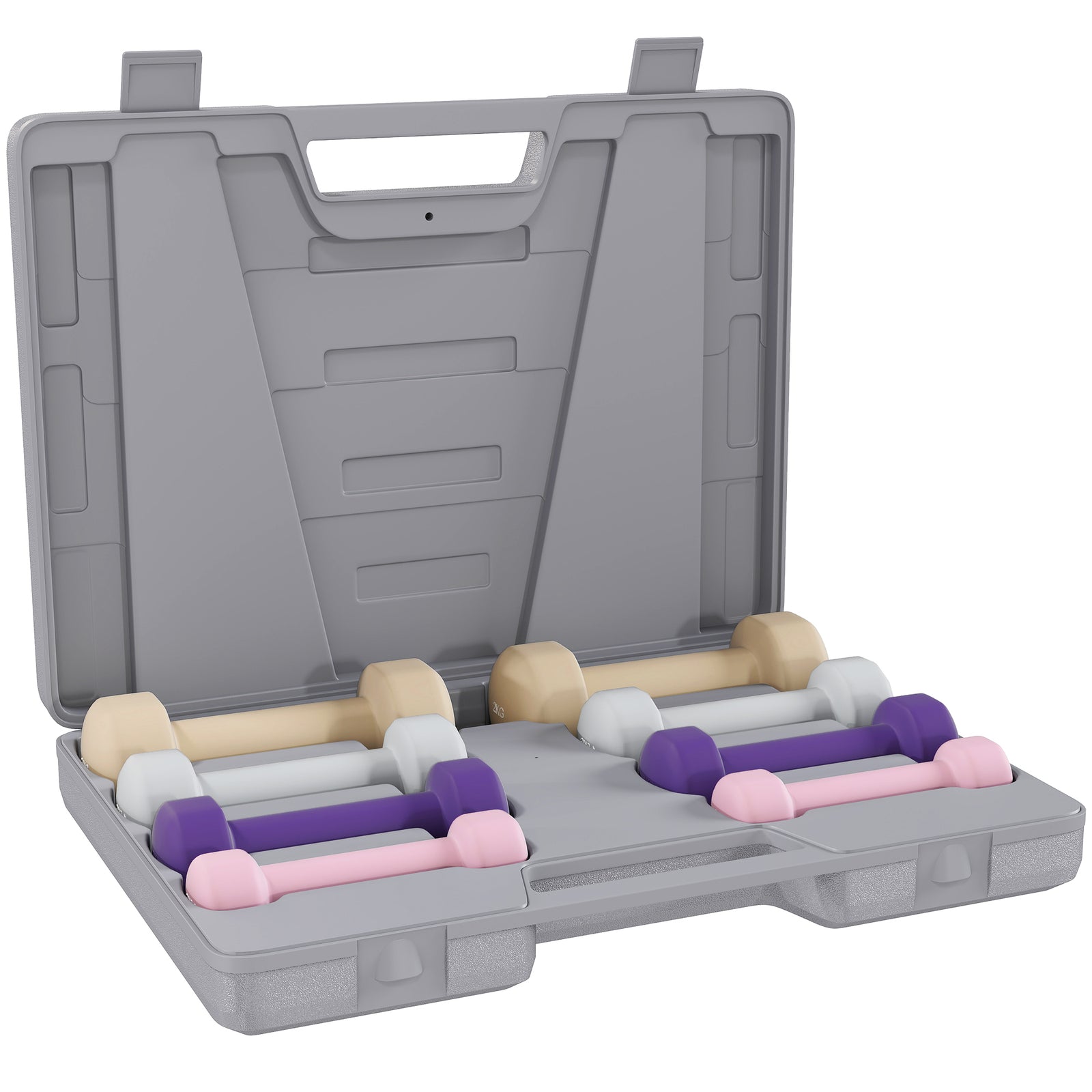 10kg Dumbbell Weights Set With Carry Case | Multi Colour