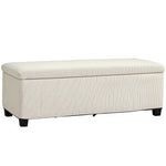 Storage Ottoman With Lid, 112cm Bench Chest Box | Beige
