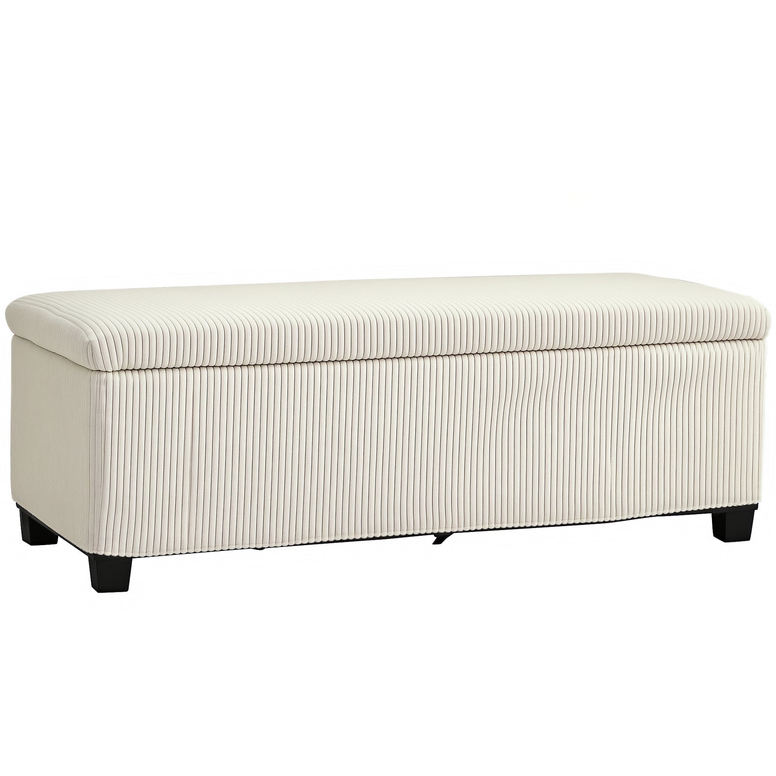 Storage Ottoman With Lid, 112cm Bench Chest Box | Beige