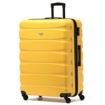 29" Large Suitcase Check-in Hold Luggage Hard Shell 4 Wheels Tsa Lock | Large | Yellow & Black