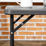 Folding Garden Table, Height Adjustable, Steel Frame