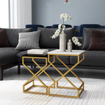Nest Of Tables, Coffee Table Set With Steel Frame