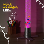 Wicked Gizmos Led Bubble Lamp 60cm Colour Changing With Fish For Home Décor