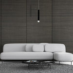 Carbon Black Led Pendant Lamp 1x5w Eye Catching Contemporary Cylindrical Lights With Built In Low Consumption Light Source