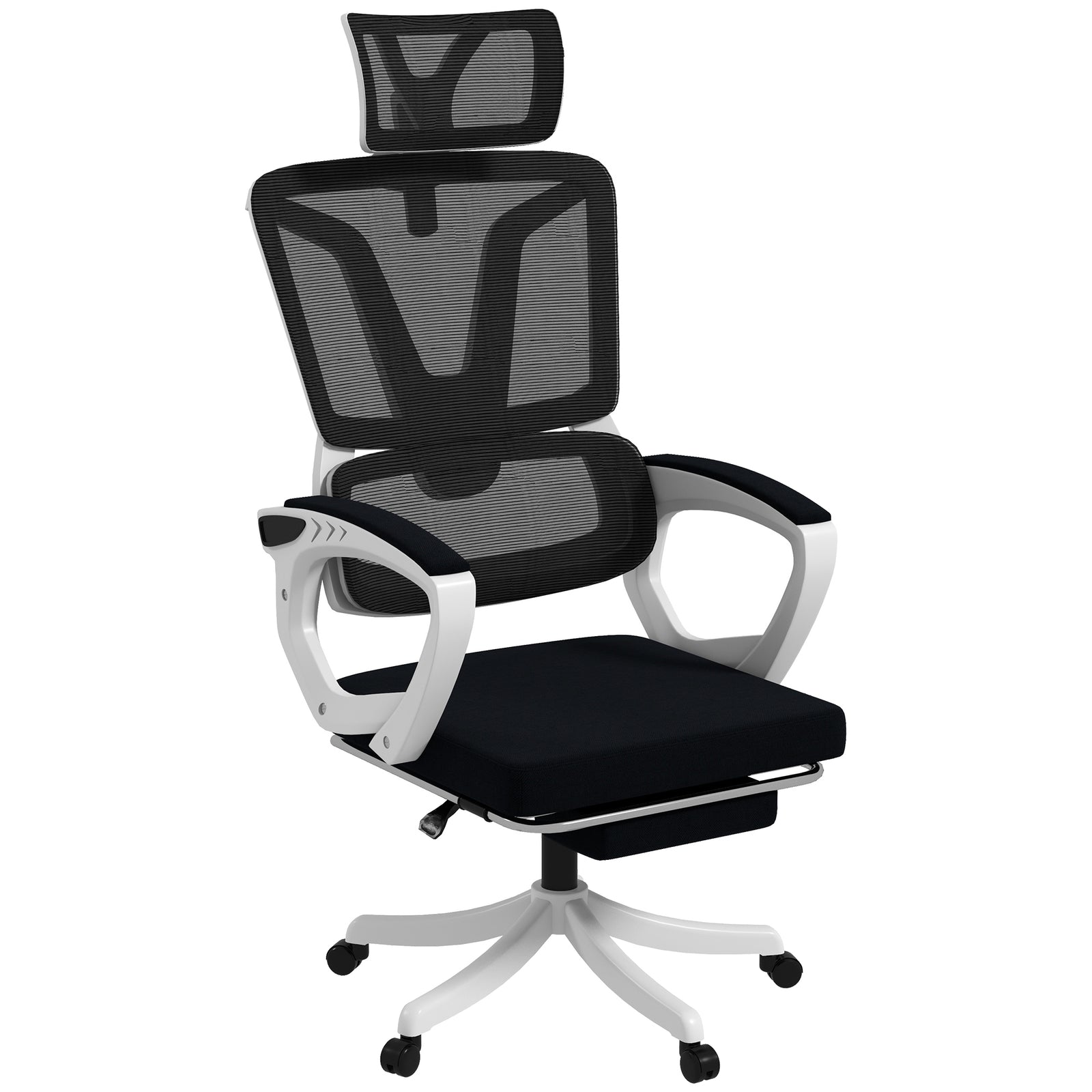 Mesh Chair W/ Foot Rest Headrest