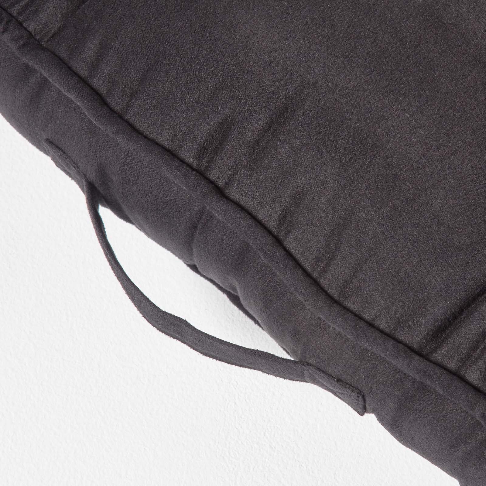 Faux Suede 2 Seater Booster Cushion | 50cm x 100cm | Black