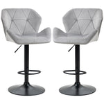 Set Of 2 Luxurious Velvet-touch Bar Stools