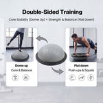 Half Balance Ball Trainer Resistance Band Core Trainer Strength Gym | Grey