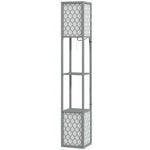 2-light Modern Floor Lamp With Shelves Living Room Bedroom | One Size | Gray