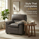Oxford Faux Leather Sofa 1 Seater | Chocolate