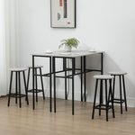 6 Piece Industrial Bar Table Set 2 Breakfast Tables