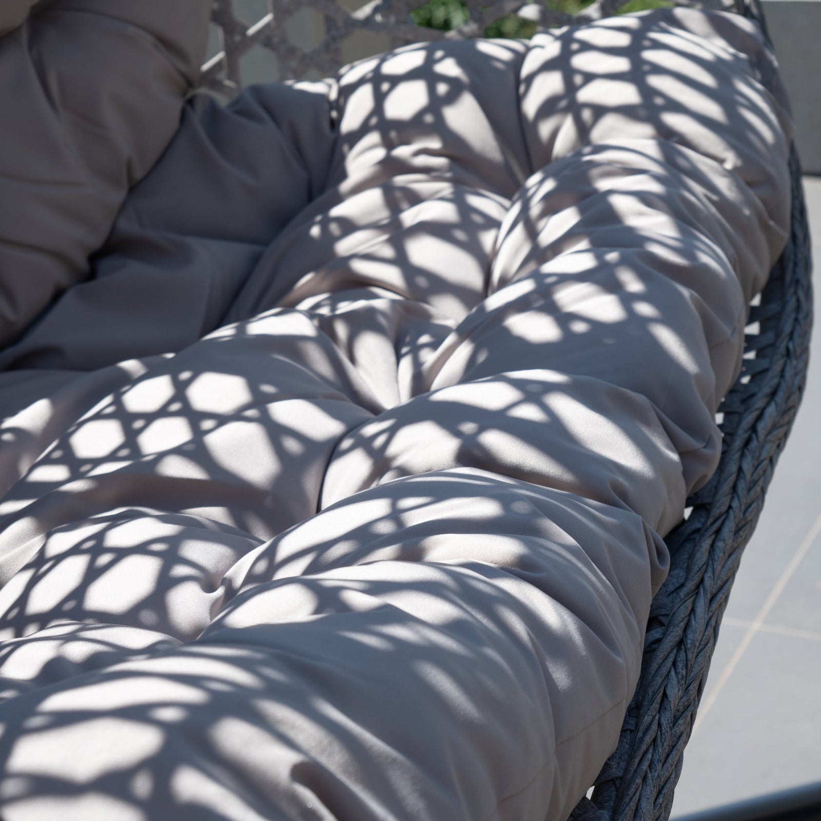Alston Double Garden Hanging Egg Chair | Light Grey