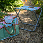 Floral Tool Stool - Foldable Seat With Detachable Jute Tote | Rose