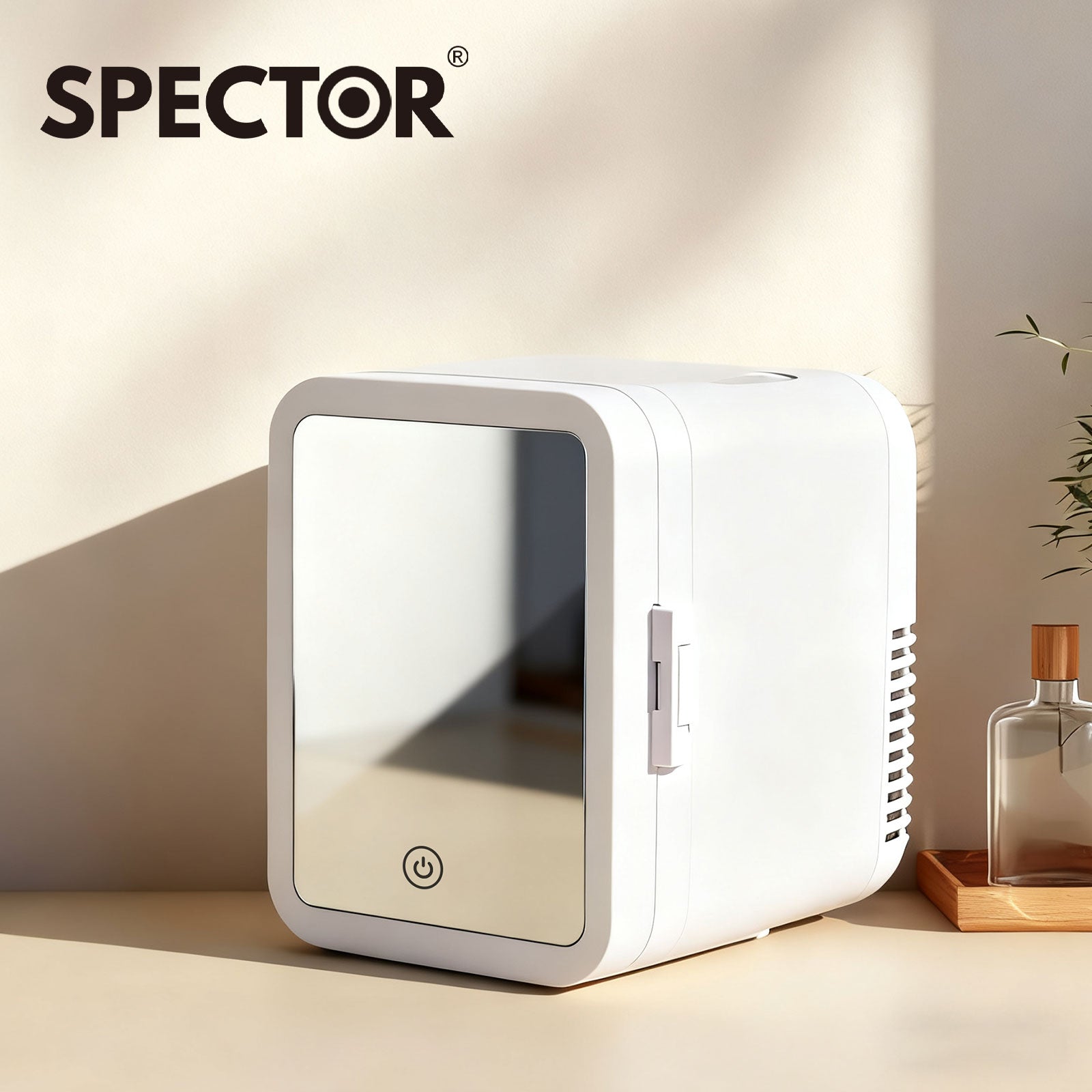 Spector Mini Fridge Portable Cooler Warmer With Mirror 5l For Bedroom Office Car