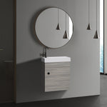 Bathroom Vanity Unit With Basin, Wall Mounted Wash Stand | One Size | Gray