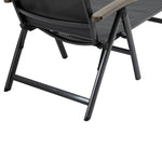 Outdoor Folding Sun Lounger W/ Adjustable Backrest | Gray
