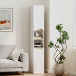 HOMCOM Slim Bathroom Storage Cabinet, Tall Bathroom Cabinet With 2 Doors