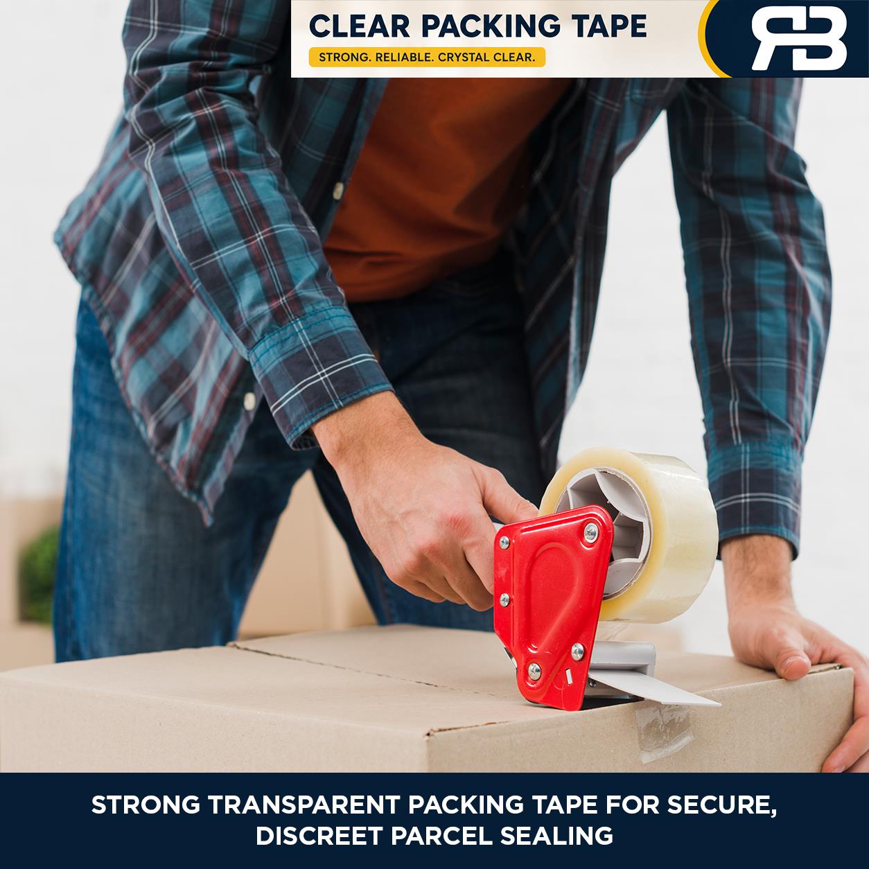 Aquarius Clear Packing Tape 48mm X 66m Strong Parcel Box Tape