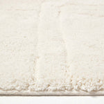 Cotton Tufted Rug Union Jack Plain Embossed Mat | 50cm x 75cm | Ivory