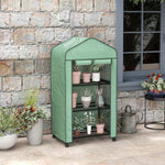 3-tier Mini Greenhouse W/ Pe Cover | Green