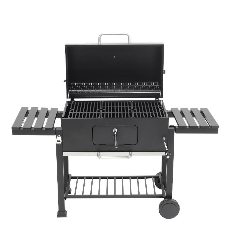 Outdoor Charcoal Grill With Side Table Bbq Patio