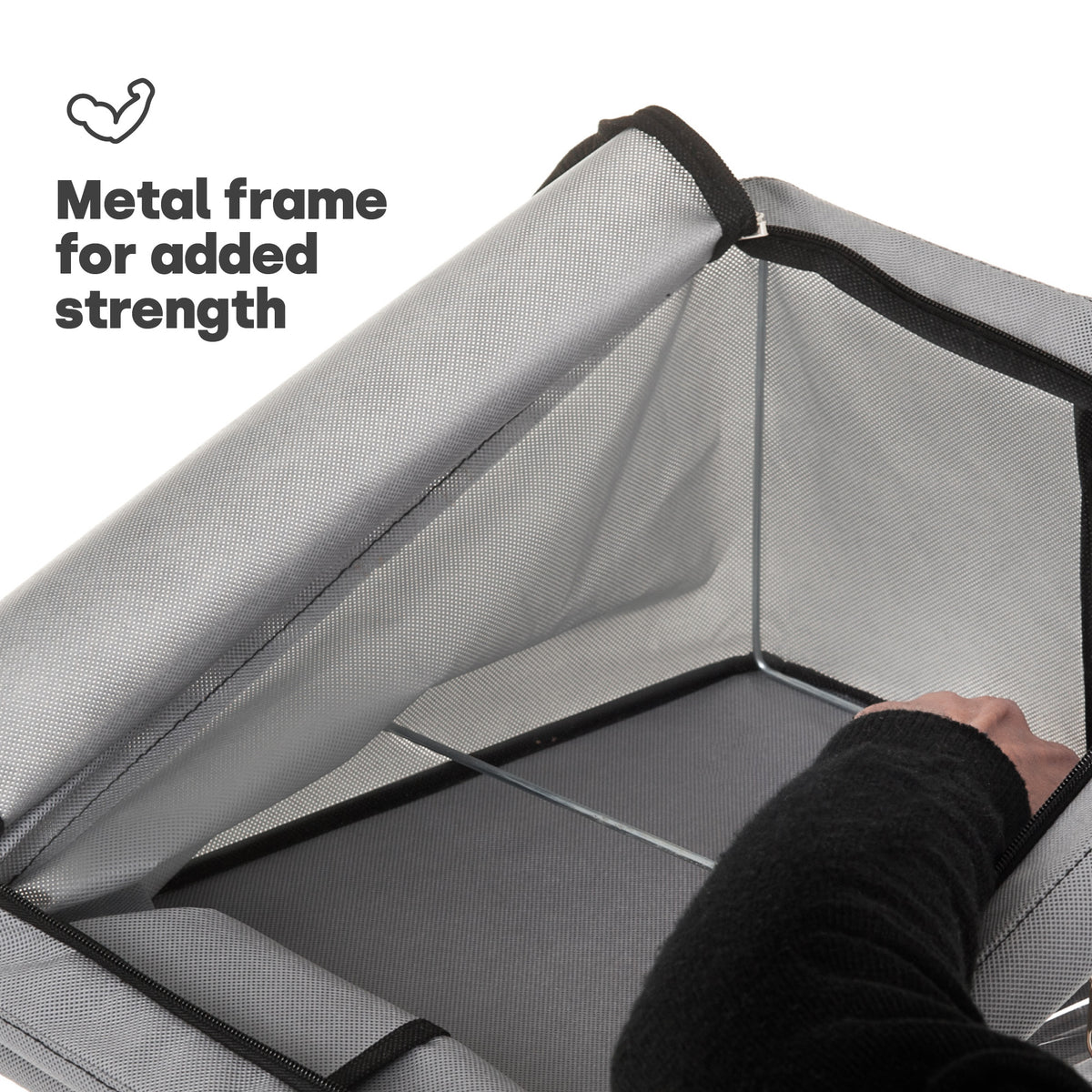 Livivo Set Of 3 Large Foldable Fabric Storage Boxes With Viewing Window