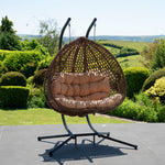 Alston Double Garden Hanging Egg Chair | Brown