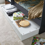 Olly Storage Bunk Bed Without Drawer With Spring Mattresses | Single | Grey