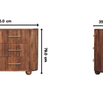 Ridgefront Chest - Roasted Almond, 6 Drawers, Brown