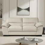 Mellette Soft Fabric 3 Seat Sofa | Ecru
