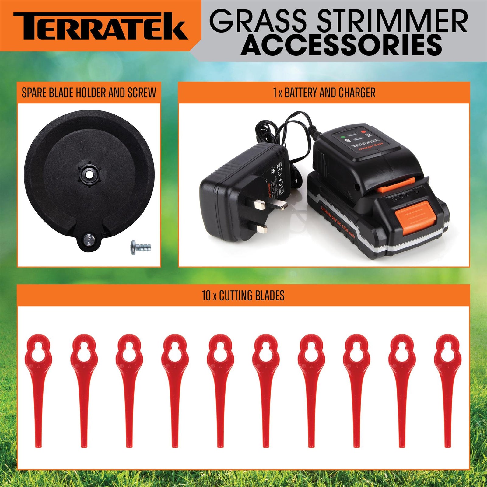 20v Electric Battery Cordless Grass Trimmer Strimmer Garden Edger Cutter