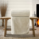 Windsor Heavyweight Coco Plush Throw | 130cm x 180cm | Biscuit