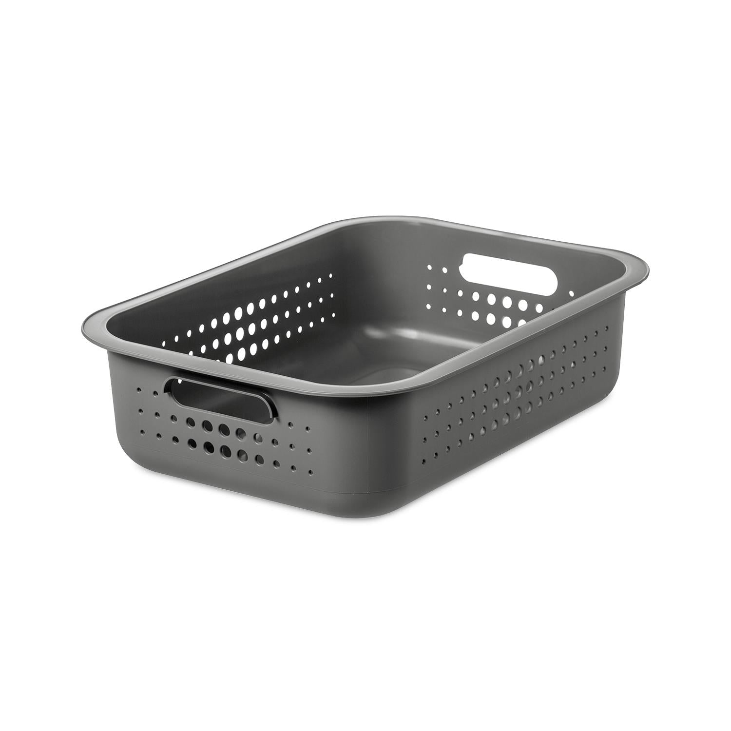 Lightweight & Durable Basket Recycled 10 Storage Box, 6l, Charcoal