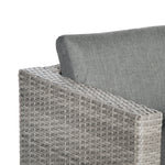 3 Pcs Outdoor Pe Rattan Sofa Set W/ Glass Table
