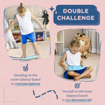 Zonekiz 2 In 1 Balance Board, Kids Wobble Board With Ball - Blue | Blue