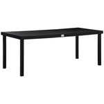 Aluminum Outdoor Garden Dining Table For 8, Black