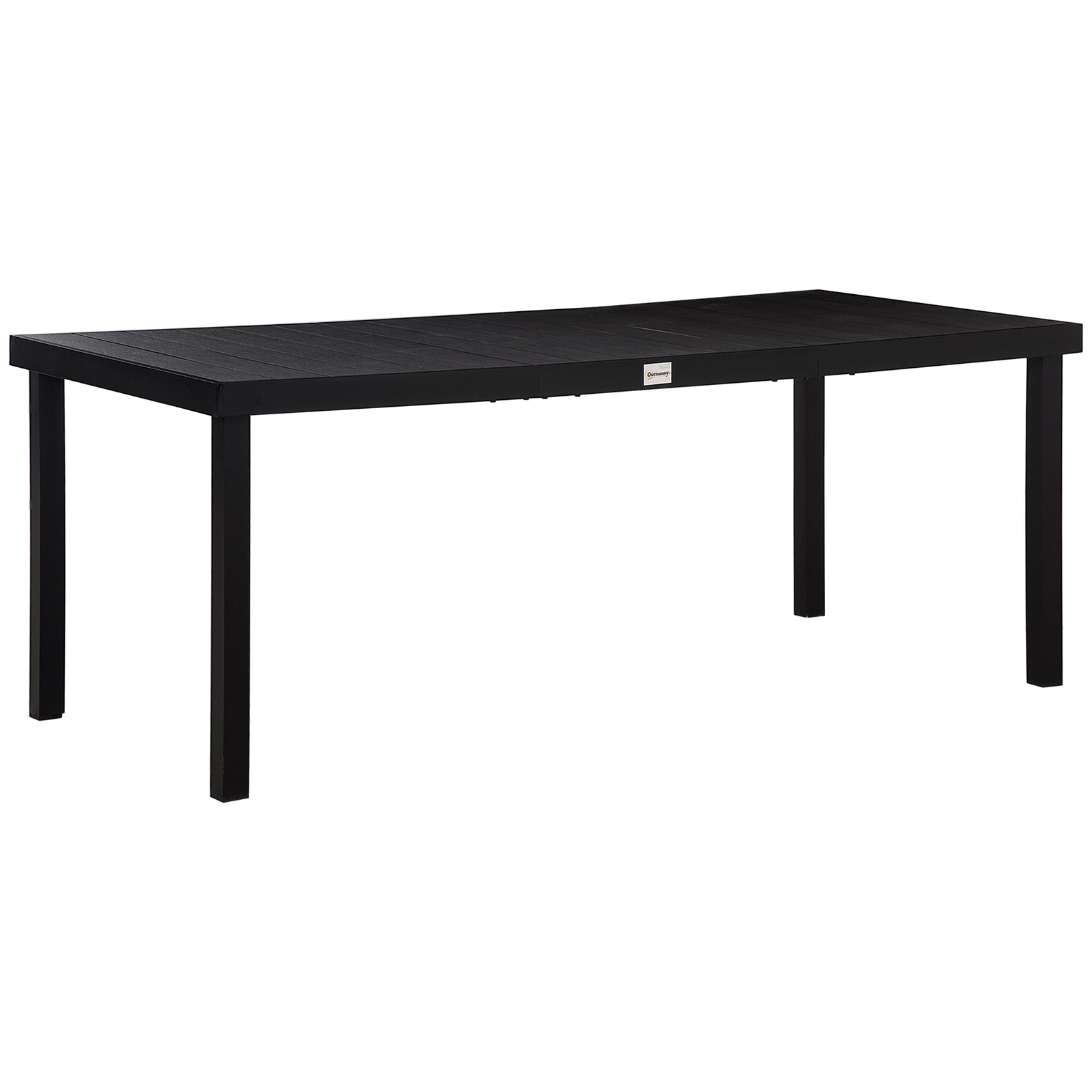 Aluminum Outdoor Garden Dining Table For 8, Black